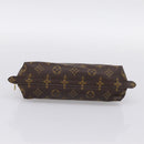 LOUIS VUITTON Monogram Trousse Demi Ronde Cosmetic Pouch M47520 LV Auth 201923-6