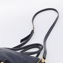 Miu Miu Hand Bag Leather 2way Navy Gold Auth 201925-15