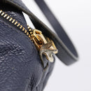 Miu Miu Hand Bag Leather 2way Navy Gold Auth 201925-9
