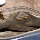Miu Miu Hand Bag Leather 2way Navy Gold Auth 201925-22