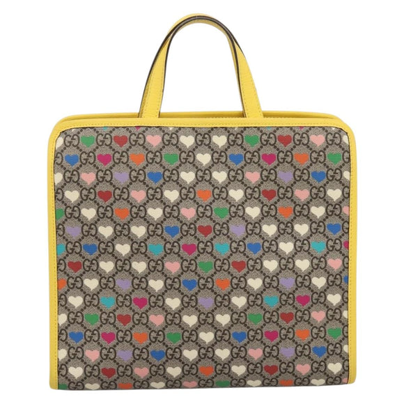 GUCCI GG Supreme Children's Hand Bag PVC Beige 605614 Auth 201926V