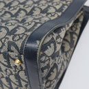 Christian Dior Trotter Canvas Hand Bag Navy Gold Auth 201927-12