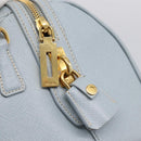 PRADA Boston Bag Saffiano leather 2way Light Blue Gold Auth 201928A-20