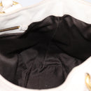 Miu Miu Hand Bag Vittero Dino Leather 2way Ivory Gold Auth 201929A-19