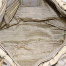 PRADA Gathered Hand Bag Nylon 2way Beige Gold Auth 201930-11