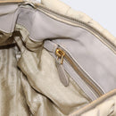 PRADA Gathered Hand Bag Nylon 2way Beige Gold Auth 201930-24