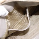 PRADA Gathered Hand Bag Nylon 2way Beige Gold Auth 201930-26