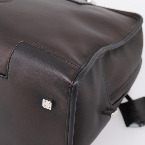 LOEWE Amazona 36 Hand Bag Leather Bronze Silver Auth 201931V