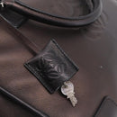LOEWE Amazona 36 Hand Bag Leather Bronze Silver Auth 201931V-10