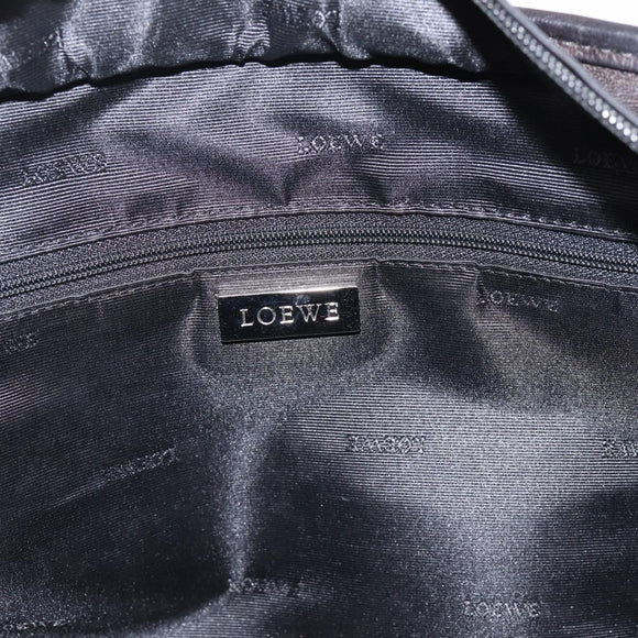 LOEWE Amazona 36 Hand Bag Leather Bronze Silver Auth 201931V