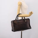 LOEWE Amazona 36 Hand Bag Leather Bronze Silver Auth 201931V-23