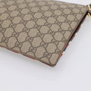GUCCI GG Supreme Courier Clutch Bag PVC Beige 473915 Auth 201932A-12