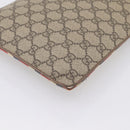 GUCCI GG Supreme Courier Clutch Bag PVC Beige 473915 Auth 201932A-13