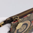 GUCCI GG Supreme Courier Clutch Bag PVC Beige 473915 Auth 201932A-16