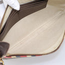 GUCCI GG Supreme Courier Clutch Bag PVC Beige 473915 Auth 201932A-17
