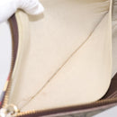 GUCCI GG Supreme Courier Clutch Bag PVC Beige 473915 Auth 201932A-20