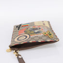 GUCCI GG Supreme Courier Clutch Bag PVC Beige 473915 Auth 201932A-4