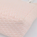 Christian Dior Trotter Canvas Tote Bag Pink Silver Auth 201935A-10