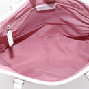 Christian Dior Trotter Canvas Tote Bag Pink Silver Auth 201935A-15