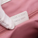 Christian Dior Trotter Canvas Tote Bag Pink Silver Auth 201935A-20