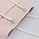 Christian Dior Trotter Canvas Tote Bag Pink Silver Auth 201935A-6