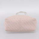 Christian Dior Trotter Canvas Tote Bag Pink Silver Auth 201935A-9