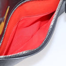 FENDI Monster Tote Bag Leather Black Silver Auth 201937-22