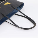 FENDI Monster Tote Bag Leather Black Silver Auth 201937-7
