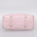 Miu Miu Tote Bag Patent leather Pink Gold Auth 201938-5