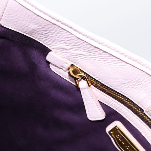 Miu Miu Tote Bag Patent leather Pink Gold Auth 201938