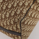 Christian Dior Trotter Canvas Boston Bag Brown Gold Auth 201940-10
