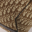Christian Dior Trotter Canvas Boston Bag Brown Gold Auth 201940-12