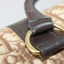 Christian Dior Trotter Canvas Boston Bag Brown Gold Auth 201940-15