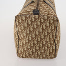 Christian Dior Trotter Canvas Boston Bag Brown Gold Auth 201940-5