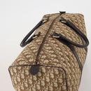 Christian Dior Trotter Canvas Boston Bag Brown Gold Auth 201940-6