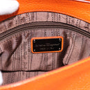 Salvatore Ferragamo Sofia Gancini Bag Leather 2way Orange Silver Auth 201941A-19