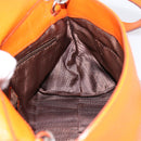 Salvatore Ferragamo Sofia Gancini Bag Leather 2way Orange Silver Auth 201941A-20