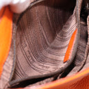 Salvatore Ferragamo Sofia Gancini Bag Leather 2way Orange Silver Auth 201941A-23