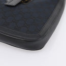 GUCCI GG Canvas Shoulder Bag Black Gold 001 4142 Auth 201947A-9