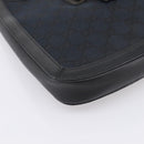 GUCCI GG Canvas Shoulder Bag Black Gold 001 4142 Auth 201947A-14