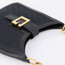 GUCCI GG Canvas Shoulder Bag Black Gold 001 4142 Auth 201947A-6