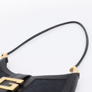 GUCCI GG Canvas Shoulder Bag Black Gold 001 4142 Auth 201947A-8