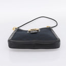 GUCCI GG Canvas Shoulder Bag Black Gold 001 4142 Auth 201947A-5