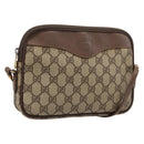 GUCCI GG Supreme Shoulder Bag PVC Leather Beige Gold 007 14 6428 Auth 201948-1