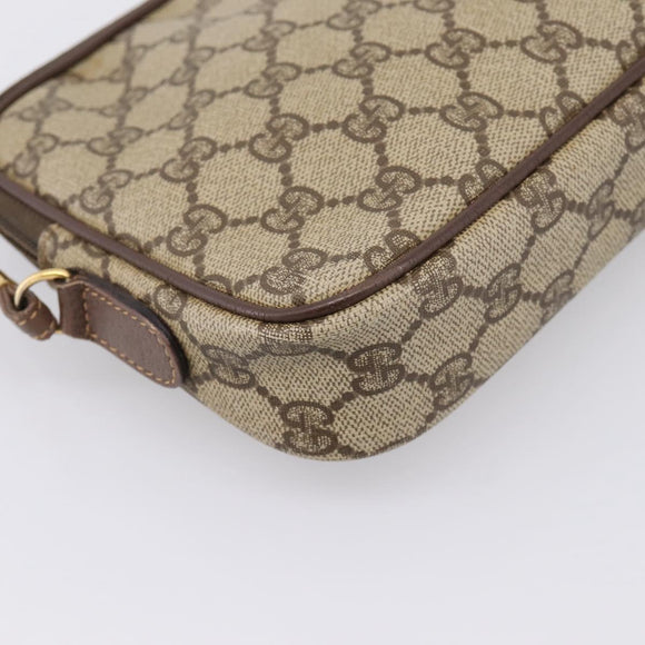 GUCCI GG Supreme Shoulder Bag PVC Leather Beige Gold 007 14 6428 Auth 201948