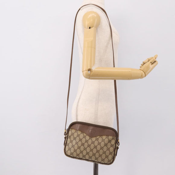 GUCCI GG Supreme Shoulder Bag PVC Leather Beige Gold 007 14 6428 Auth 201948