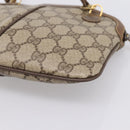 GUCCI GG Supreme Web Sherry Line Bag PVC Beige Gold 904 02 047 Auth 201950-15