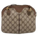GUCCI GG Supreme Web Sherry Line Bag PVC Beige Gold 904 02 047 Auth 201950-2