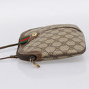 GUCCI GG Supreme Web Sherry Line Bag PVC Beige Gold 904 02 047 Auth 201950-3