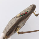 GUCCI GG Supreme Web Sherry Line Bag PVC Beige Gold 904 02 047 Auth 201950-6